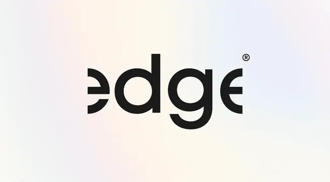 Edge logo, geometric, minimal, dark