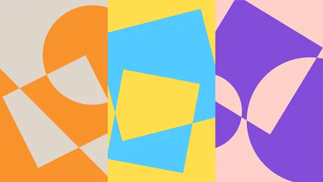 Edmonton Design Week shape panels, geometric, flat, vibrant