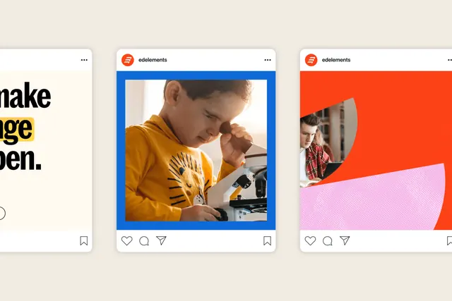 Education Elements social post templates, flat, geometric, vibrant