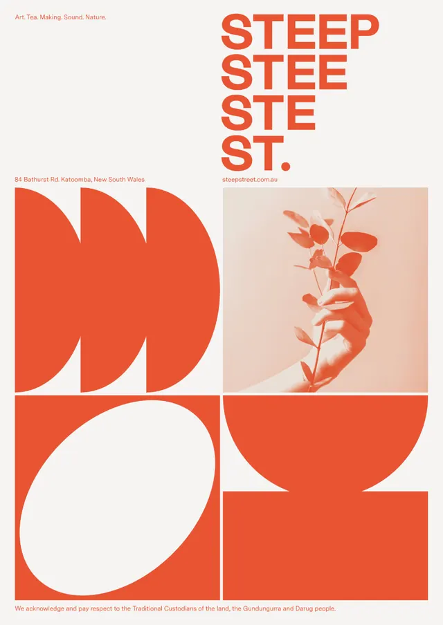 Steeped organic type system, minimal, geometric, light