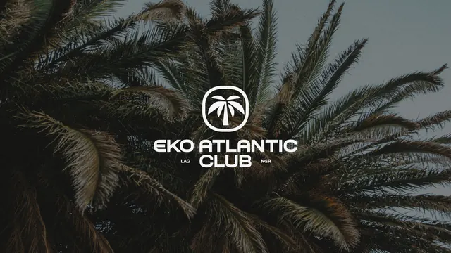 Eko Atlantic Club logo, geometric, minimal, light