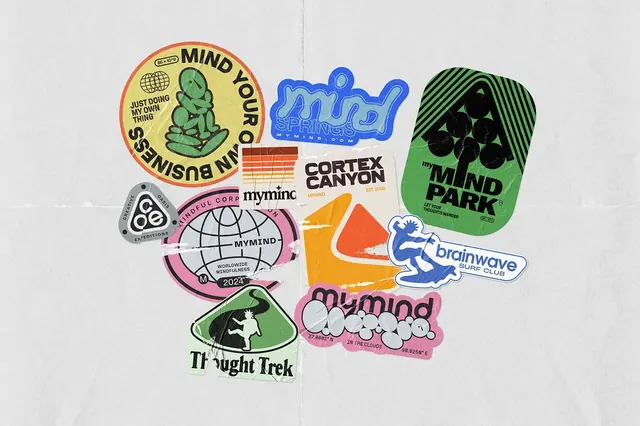 MyMind Sticker Collection, retro, playful, vibrant