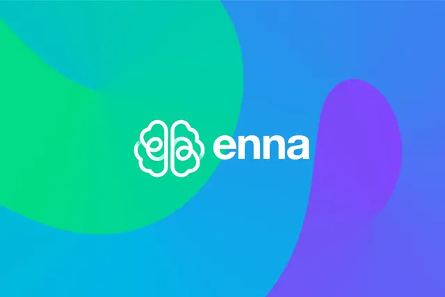 Enna logo, geometric, minimal, light