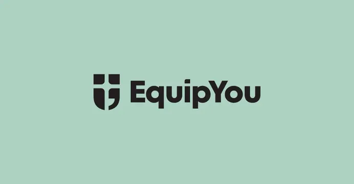 EquipYou logo, geometric, minimal, dark