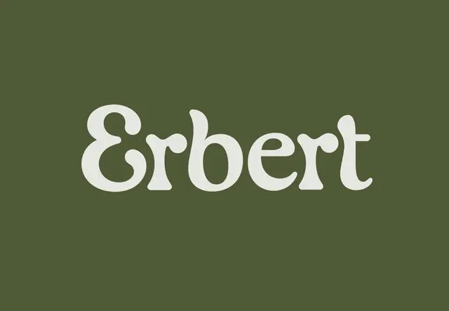 Erbert logo, luxury, light