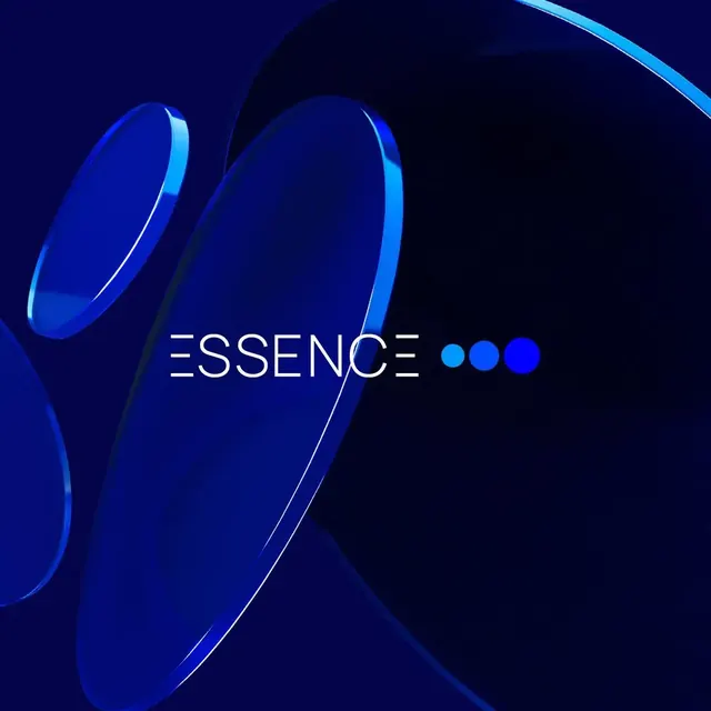 Essence logo, geometric, minimal, light