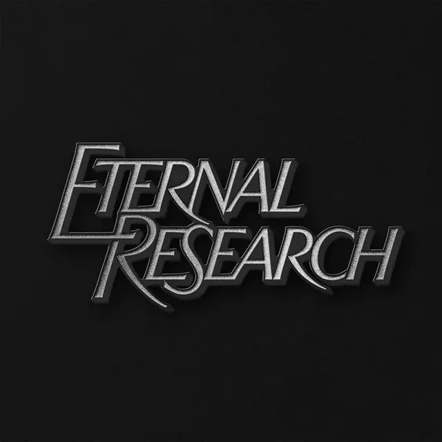 Eternal Research logo, 3d-render, geometric, dark