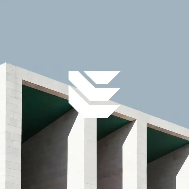 Evendor logo, geometric, minimal, light