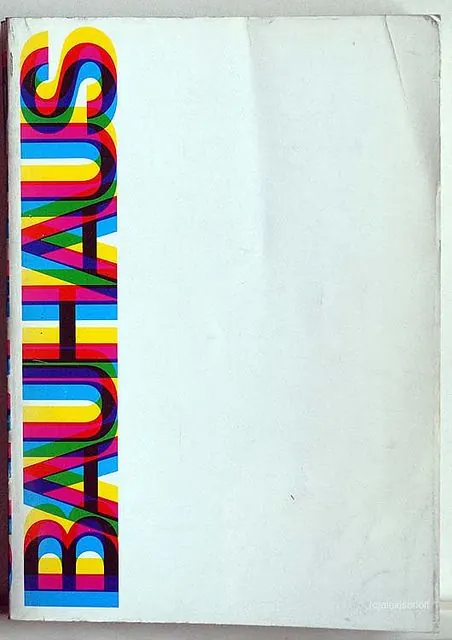 Bauhaus Vertical Wordmark, brutalist, neo-brutalist, vibrant
