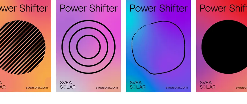 Power Shifter Brand Identity, minimal, geometric, vibrant