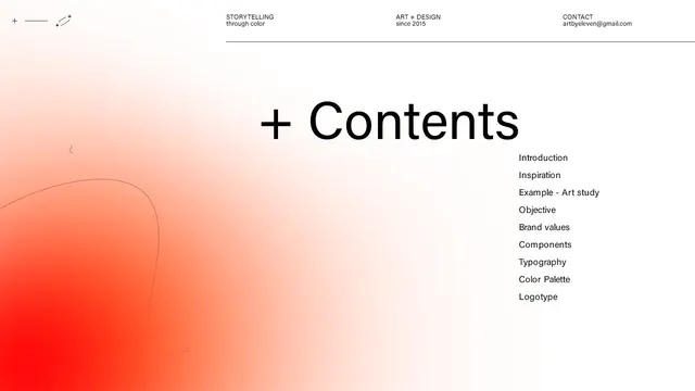 Warm gradient type system specimen, minimal, editorial, light