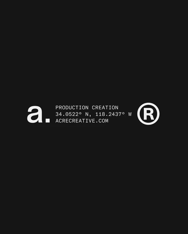 Acre Creative monochrome branding, minimal, monochrome, dark