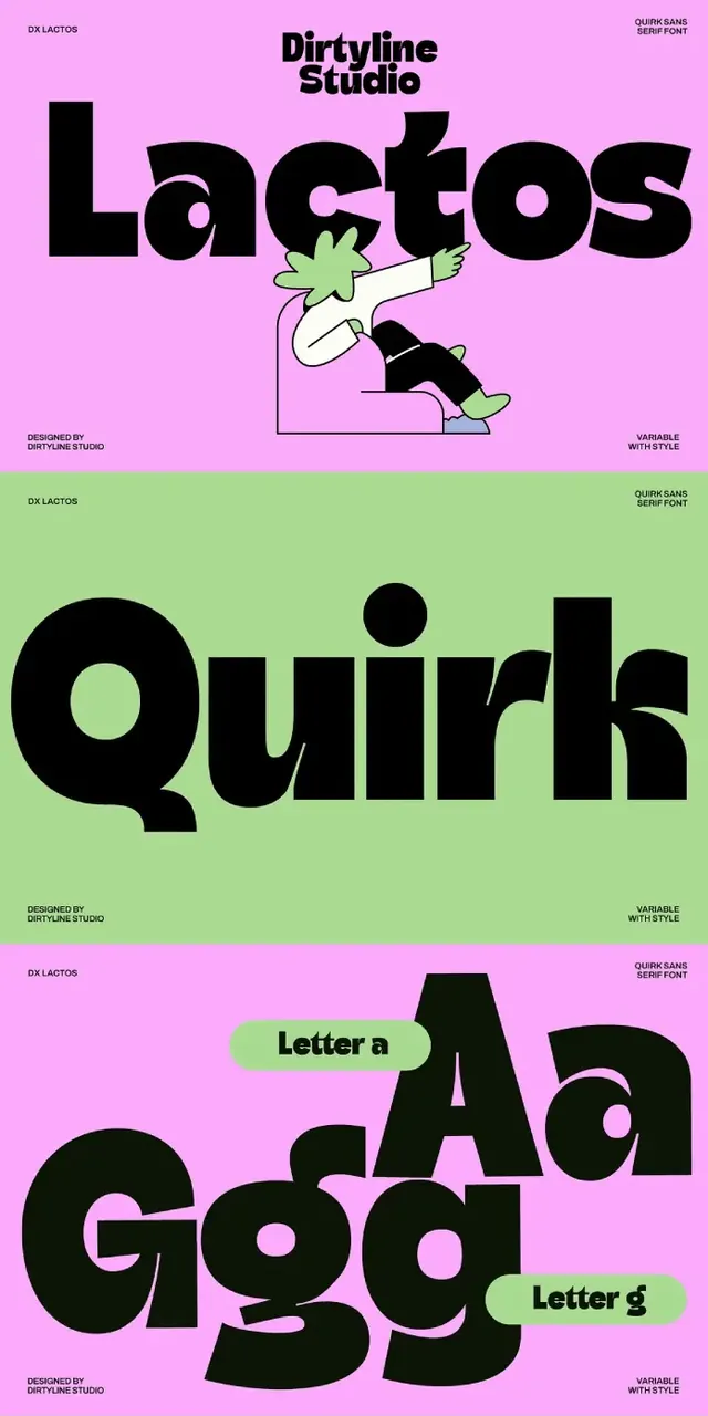 Lastos, Quirk, Good typeface system, minimal, geometric, pastel