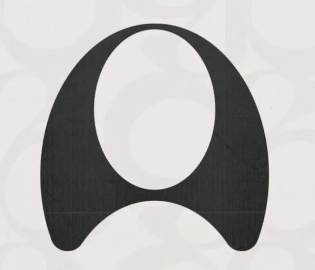 Negative-space icon A logo, minimal, geometric, monochrome