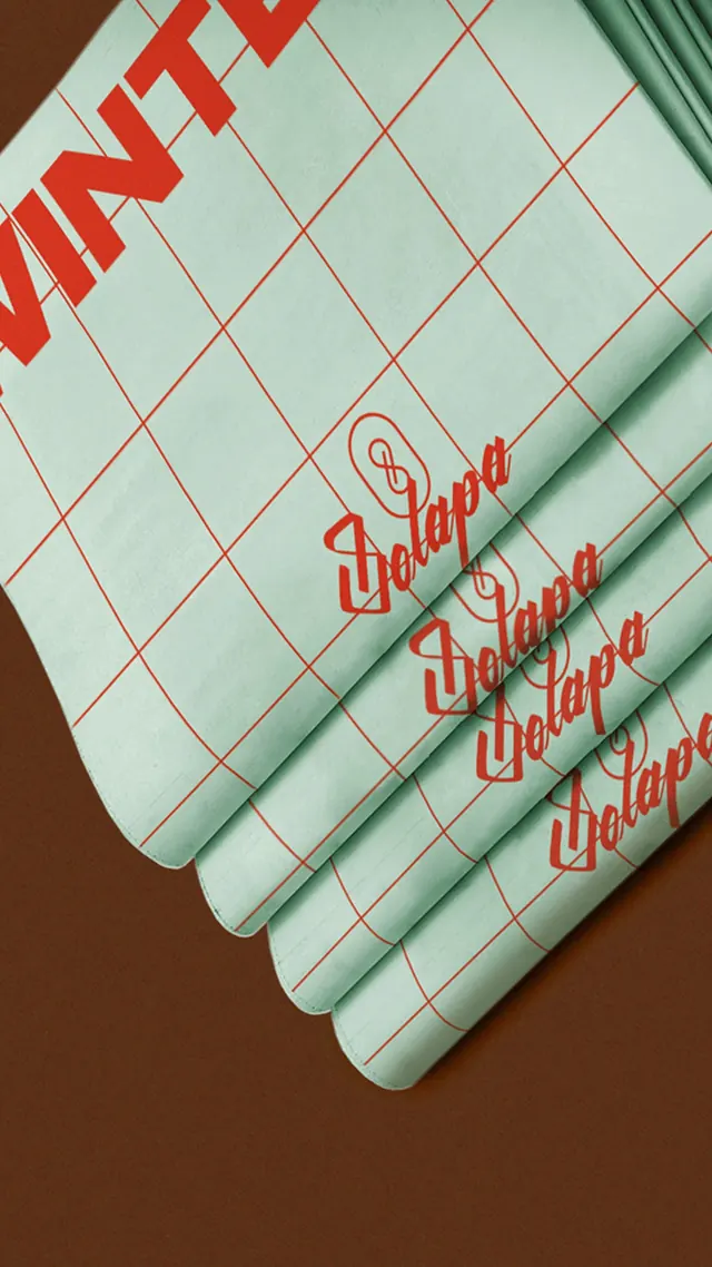 Mint stationery with script branding grid, minimal, retro, light