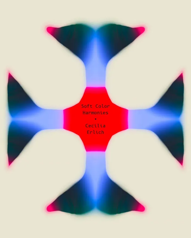 Cecilia Erlich symmetrical gradient mark, geometric, gradient-heavy, vibrant
