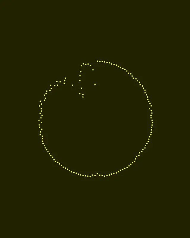 Dot-traced circle minimal pattern, minimal, abstract, dark