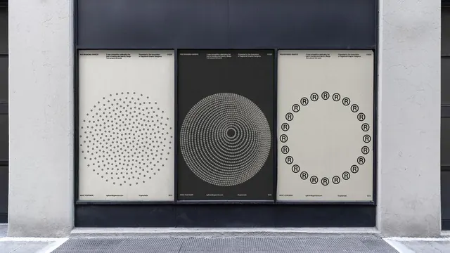 Geometric pattern studies in monochromatic framing, minimal, geometric, dark