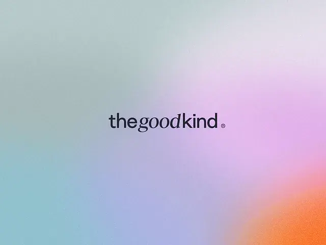 Thegoodkind logo with gradient background, minimal, flat, light