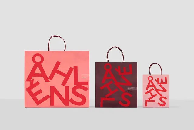 Bag branding system typography mockup, geometric, corporate-clean, vibrant