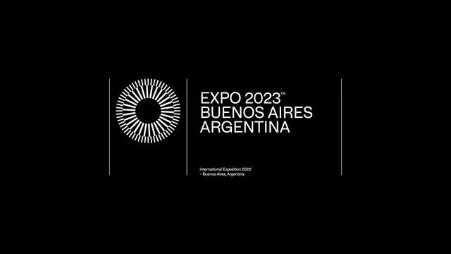 Expo 2023 Buenos Aires identity, minimal, technical, dark