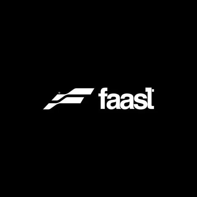 Faast logo, geometric, minimal, light