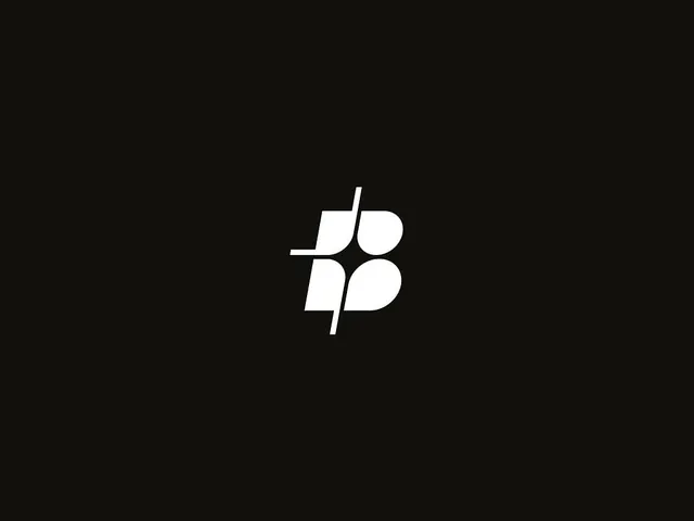 Geometric mark with split cross, minimal, geometric, dark
