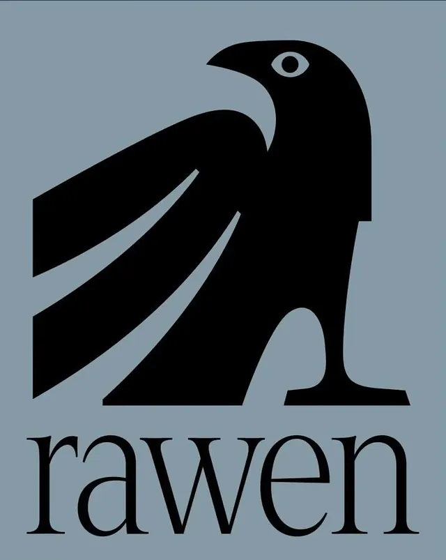 Raven wordmark with geometric precision, minimal, geometric, dark