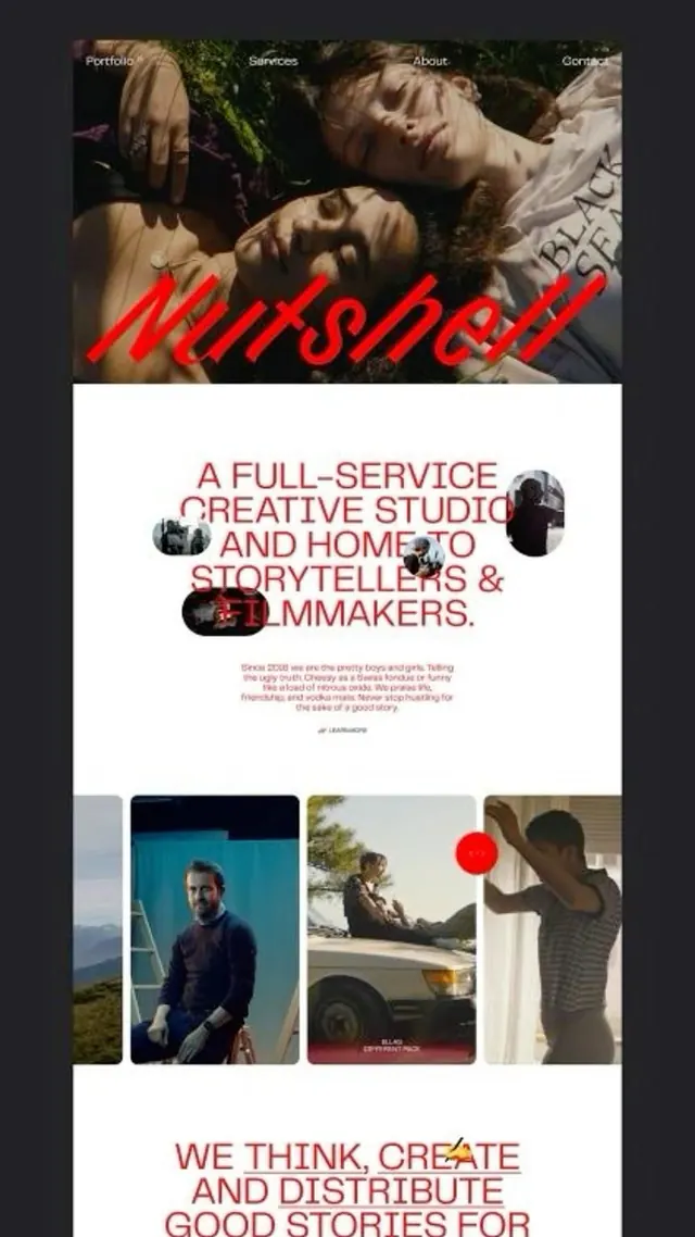 Neon studio branding with editorial photography, editorial, photographic, dark