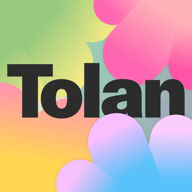 Tolan, minimal, playful, pastel