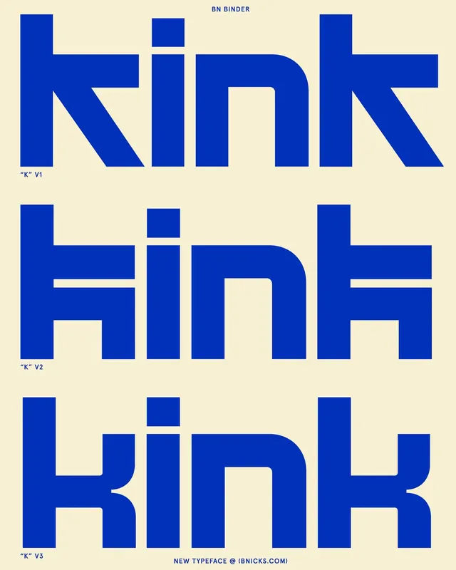 BN Binder geometric sans-serif typeface variations, geometric, minimal, cool