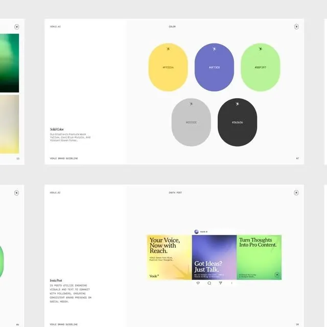 Color palette system with circle swatches, minimal, flat, vibrant
