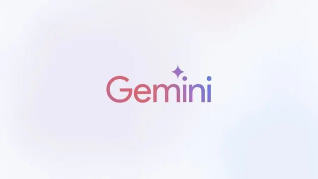 Gemini wordmark with duotone accent, minimal, geometric, light
