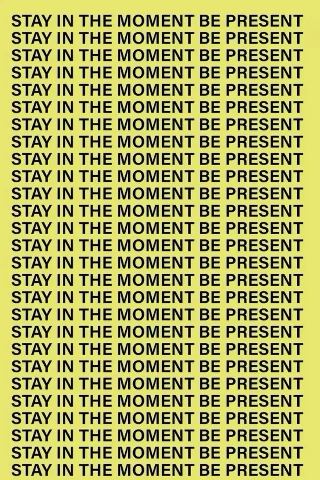 Repetitive all-caps mantra typographic poster, minimal, editorial, light