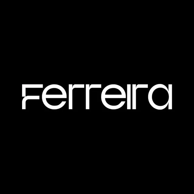 Ferreira logo, geometric, minimal, light