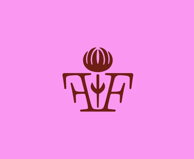 Botanical plant pot line mark, minimal, line-art, vibrant