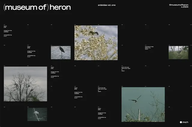 Museum of Heron Identity System, minimal, swiss, monochrome