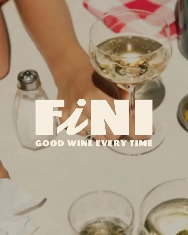 Fini logo, geometric, light