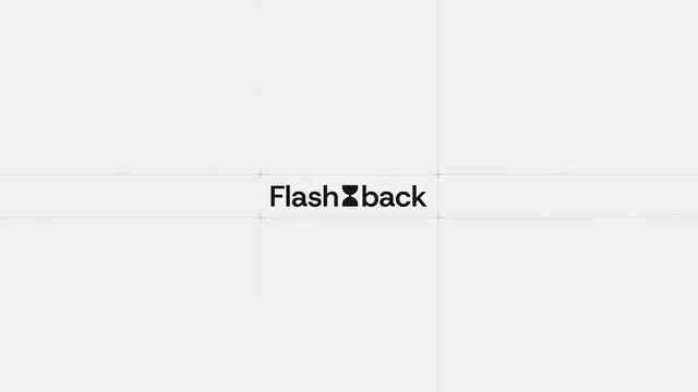 Flashback logo, geometric, minimal, dark