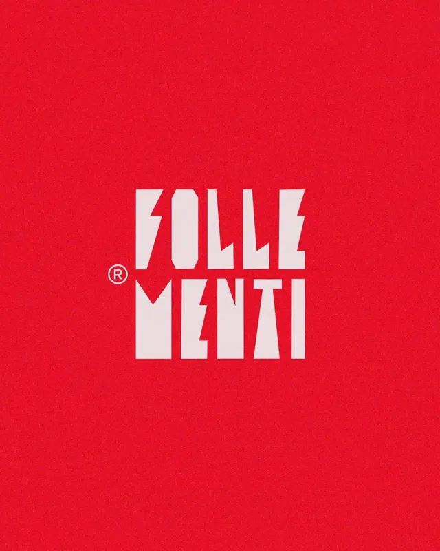 Folle Menti logo, geometric, minimal, light