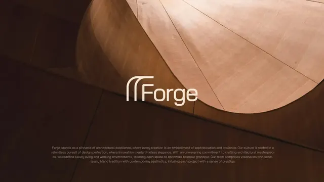Forge logo, geometric, minimal, light