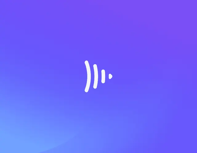 Frame.io signal-arc logo mark on violet gradient, minimal, gradient-heavy, vibrant