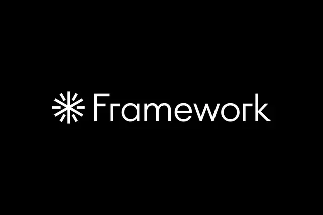 Framework logo, minimal, geometric, light