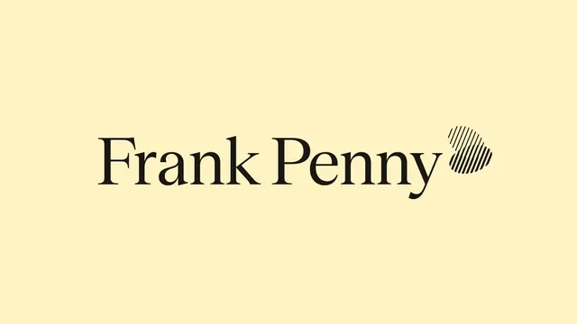 Franck Penny logo, minimal, luxury, dark