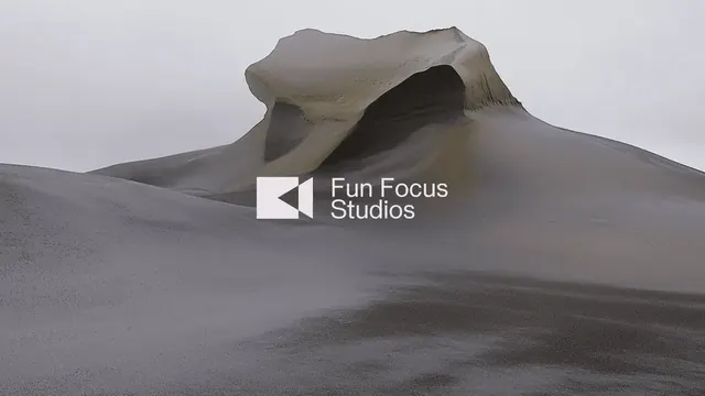 Fun Focus Studio logo, geometric, minimal, light