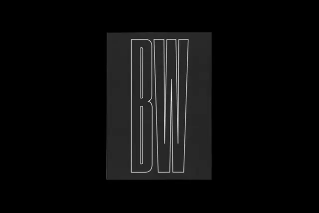 Vertical Wordmark Design, minimal, brutalist, monochrome