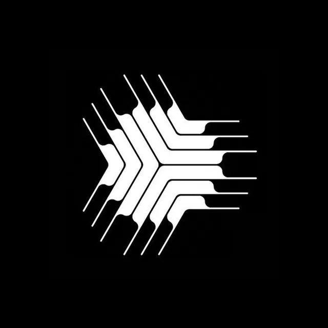 Geometric Circuit Logo, minimal, geometric, high-contrast