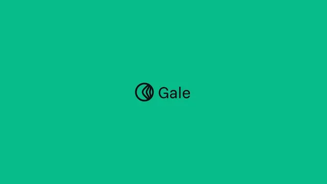 Gale logo, geometric, minimal, dark