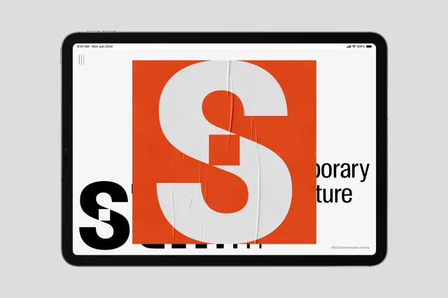 Abstract Letterform Identity, minimal, geometric, vibrant