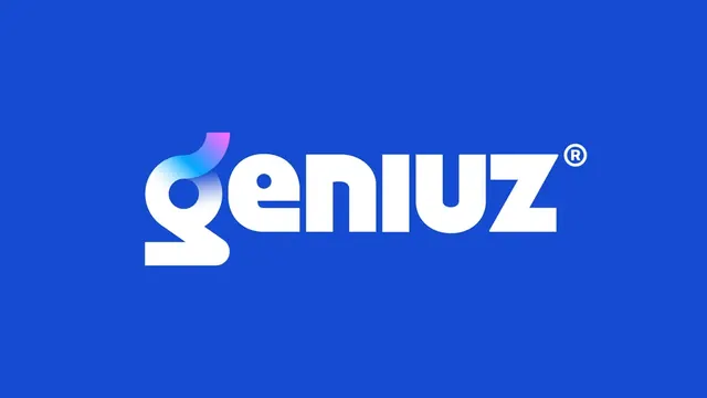 Geniuz logo, geometric, minimal, light
